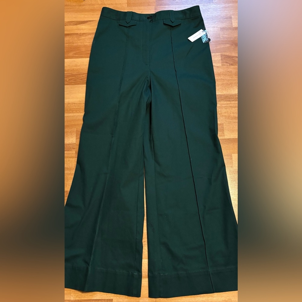 NWT Anthropologie Green 70s Style Trousers